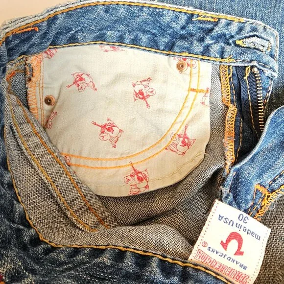 True Religion Joey Flare Jeans 30 Embroidered "Madame Mystery" Limited Edition - Picture 16 of 16